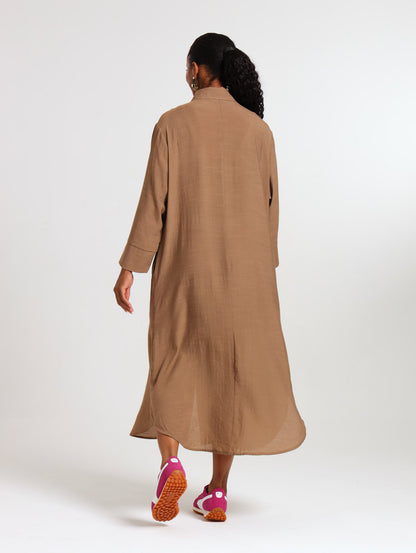 RESORT SHIRTDRESS / MOCCA TENCEL