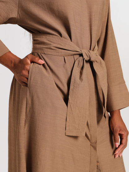 RESORT SHIRTDRESS / MOCCA TENCEL