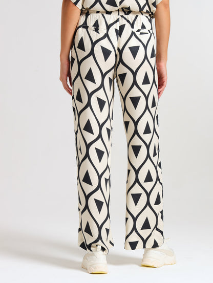 DRAWSTRING PALAZZO / ABSTRACT GEO