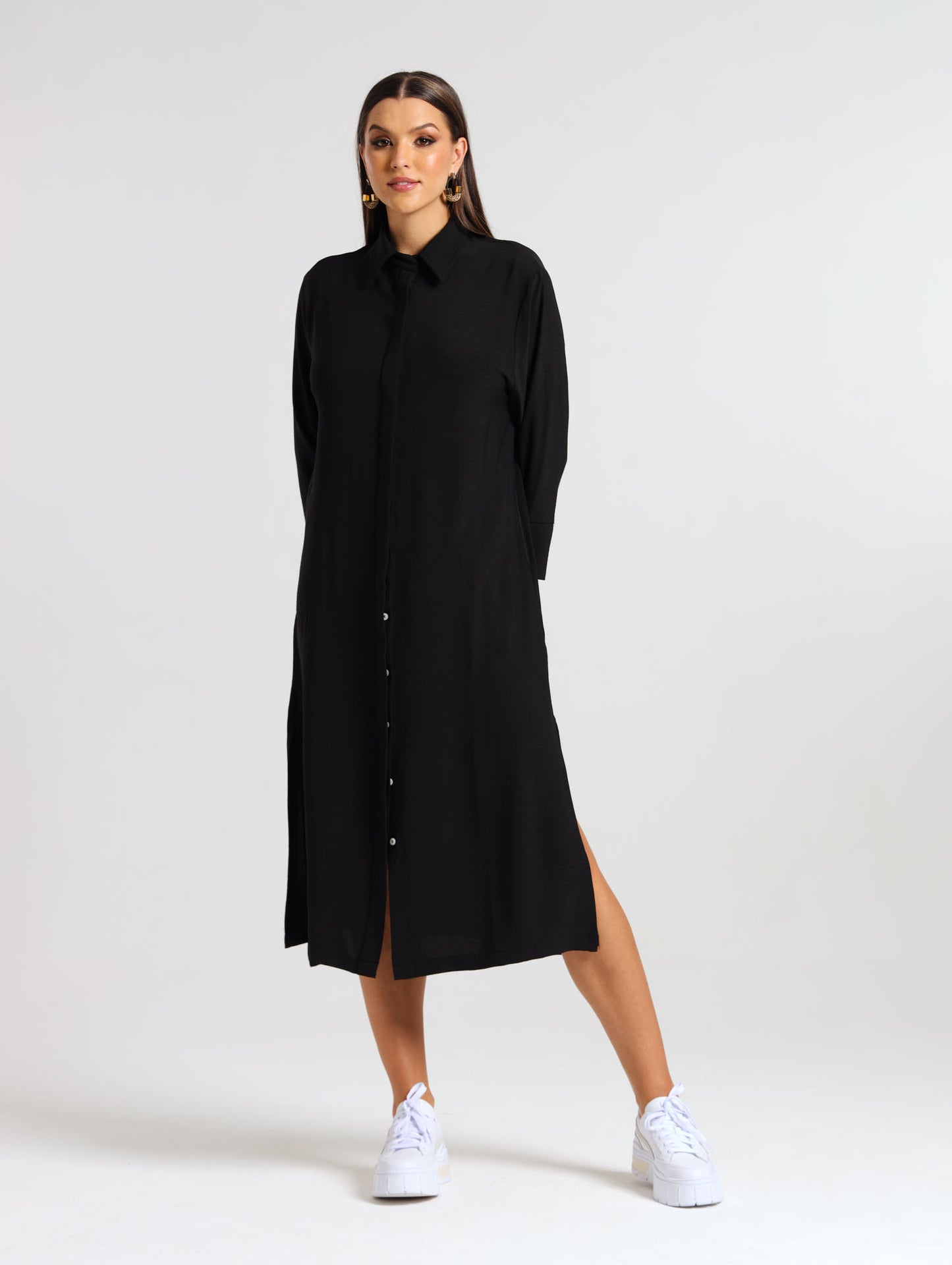 MAXI SHIRTDRESS / MIDNIGHT