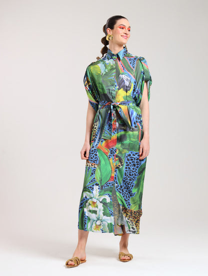 TAB DETAIL DRESS / CALL OF THE JUNGLE