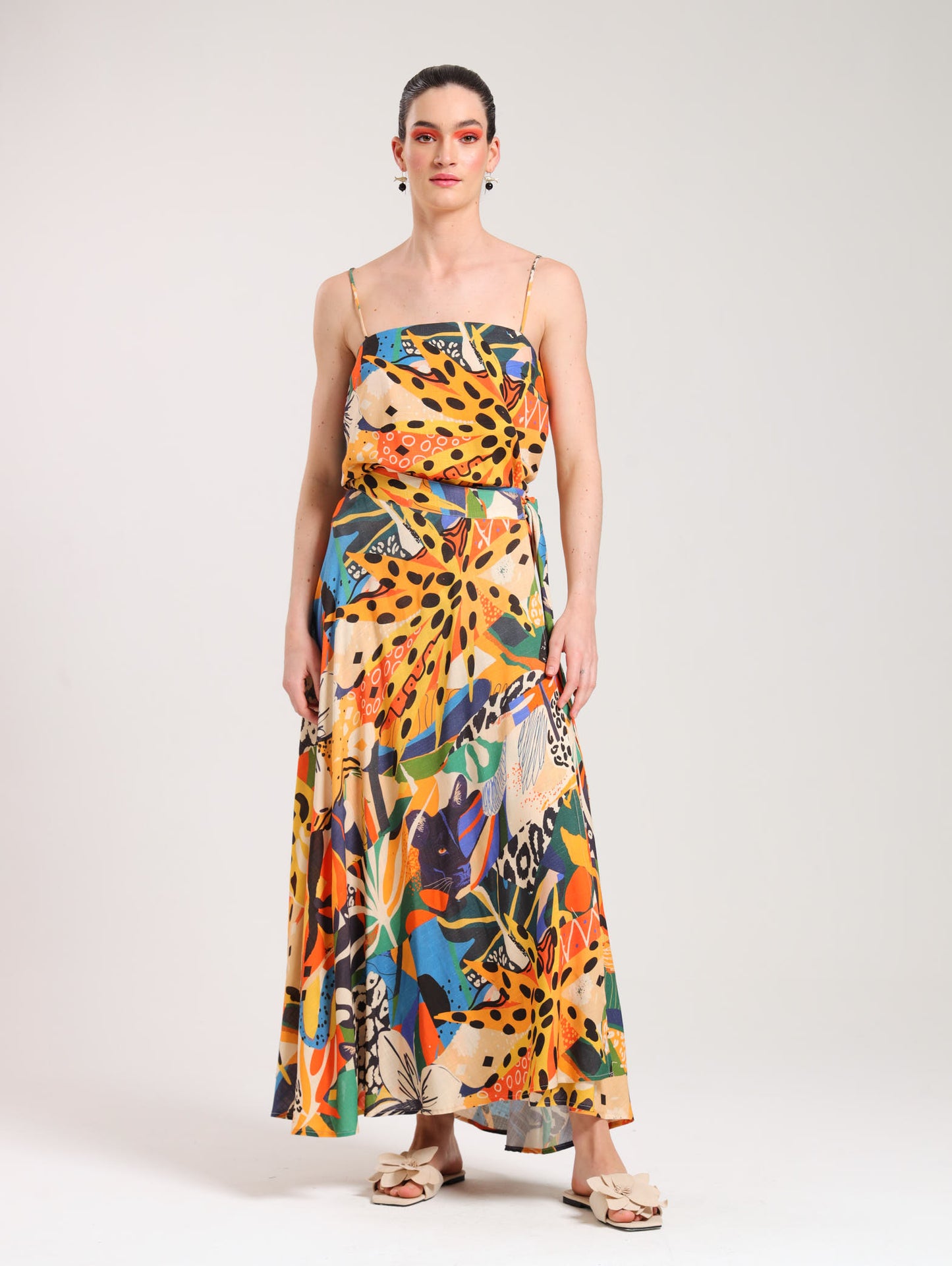 MAXI WRAP SKIRT / CARZY JUNGLE