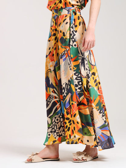 MAXI WRAP SKIRT / CARZY JUNGLE