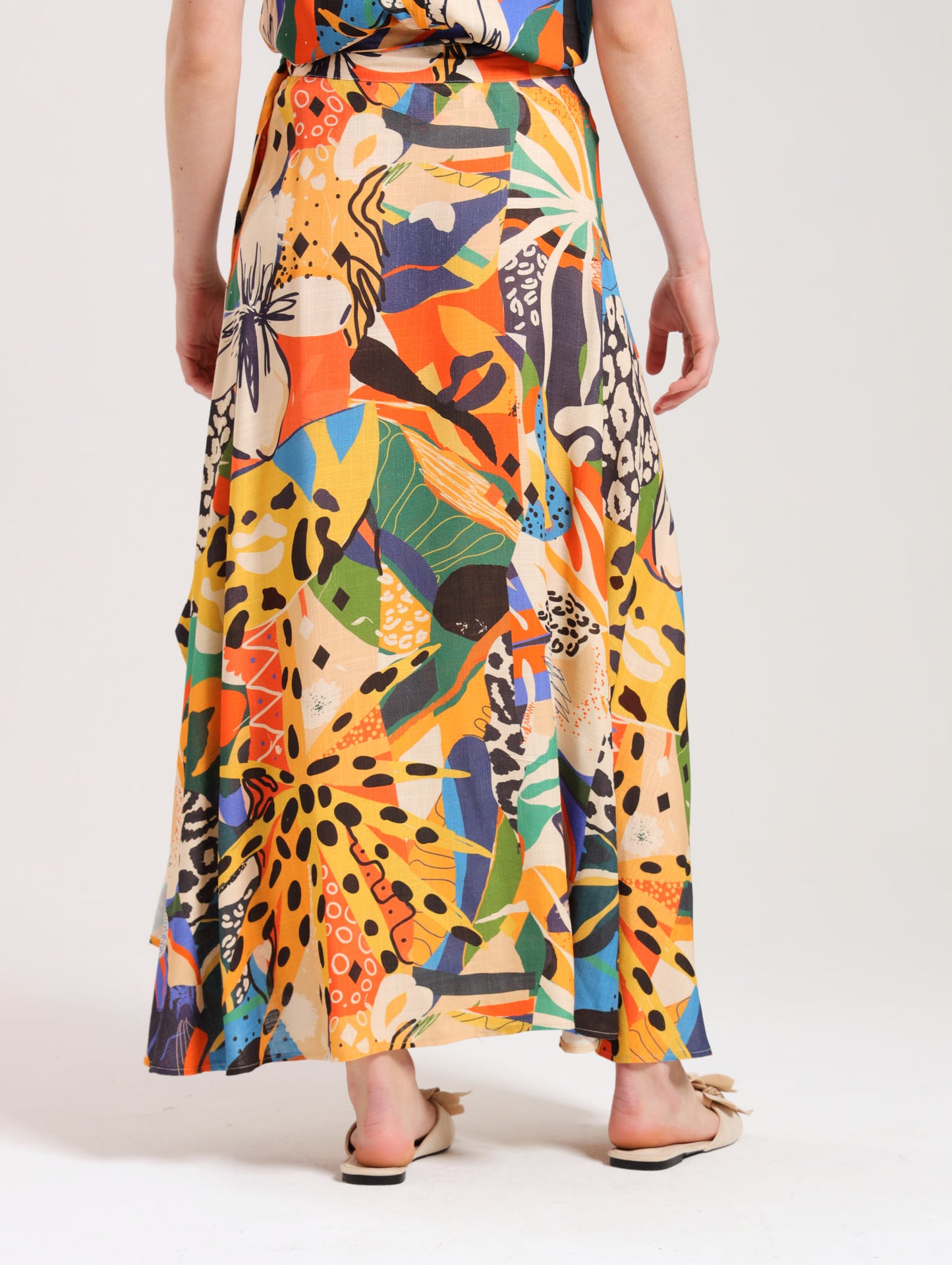 MAXI WRAP SKIRT / CARZY JUNGLE