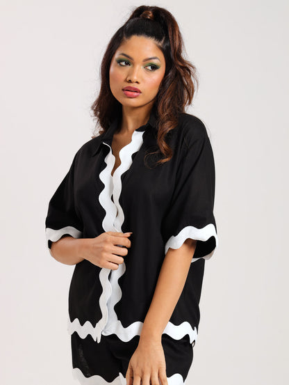 BOXY BOYFRIEND TOP / RIC RAC